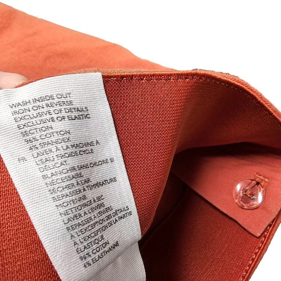 COS Womens Zip Bottom Stretch Pants Orange Size  10 - Picture 3 of 9